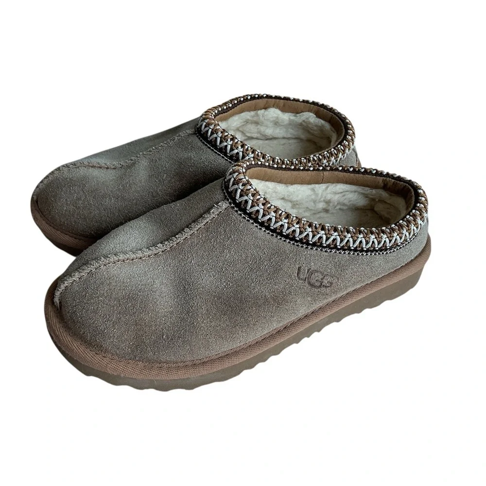 UGG Kids Tan and Brown Slippers